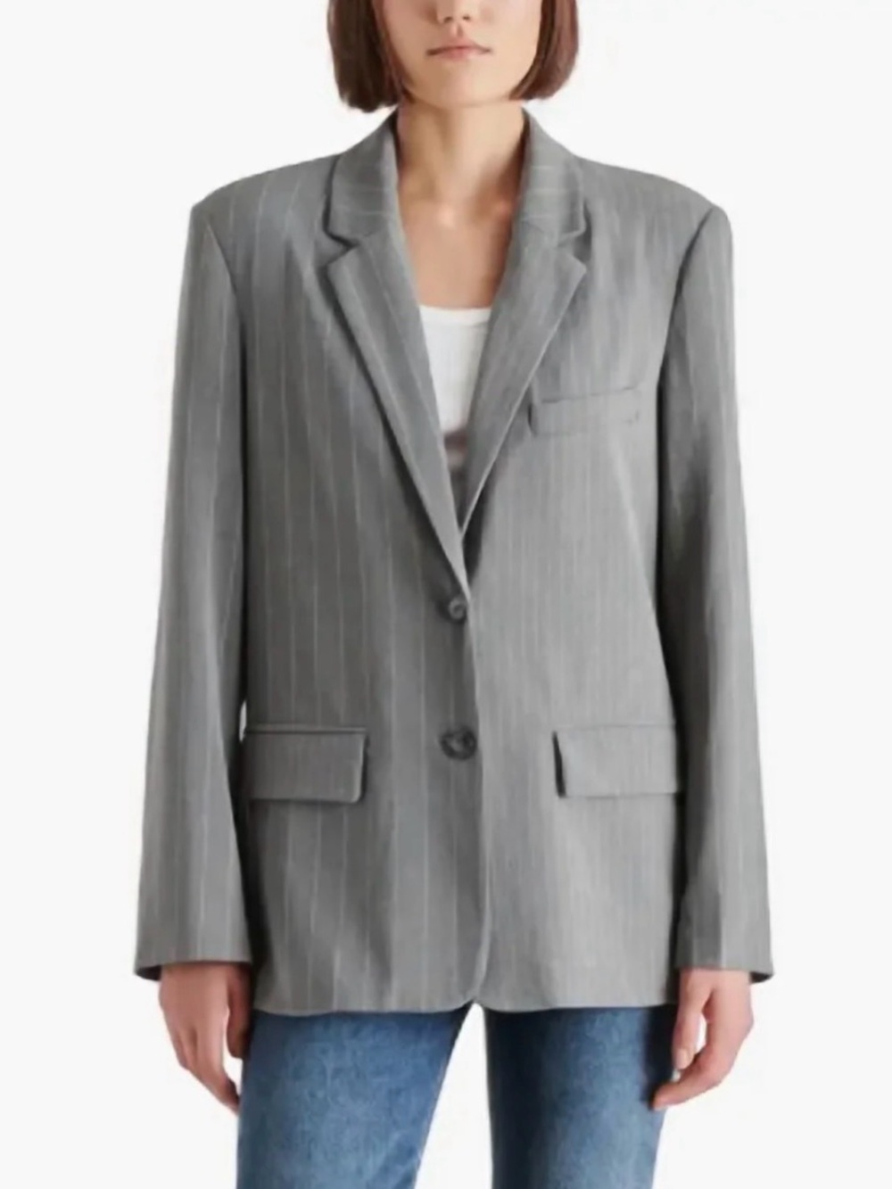 Steve Madden Noellie Pinstriped Blazer